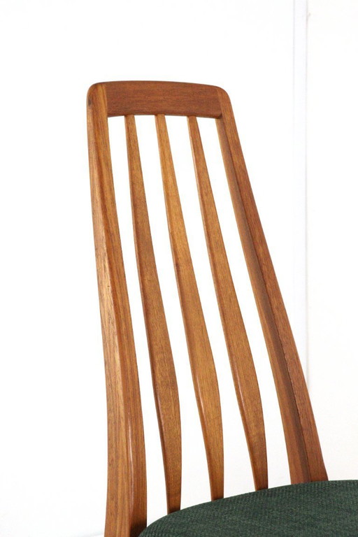Set 6 Niels Koefoed Eva stoelen eetkamerstoelen vintage gestoffeerd