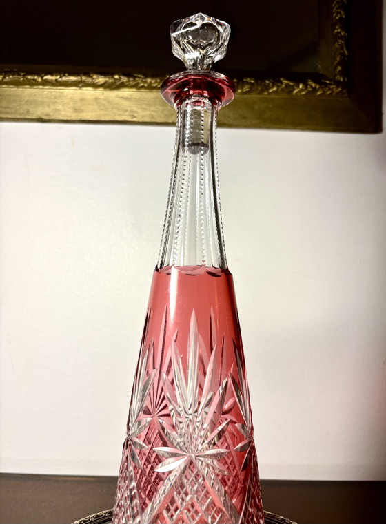 Caraffa Saint Louis Overlay Pre 1936 – Bicchieri e caraffe, Crystal (photo 6 of 13)