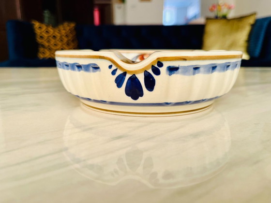 Image 1 of Posacenere vintage in ceramica policroma dipinta a mano Flora Delft, Olanda n. 966