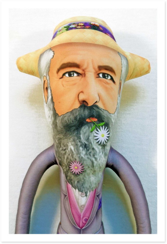 Image 1 of Claude Monet doll gift | Claude Monet art doll collectible | art teacher gift, art lover gift |  desk & shelf decor