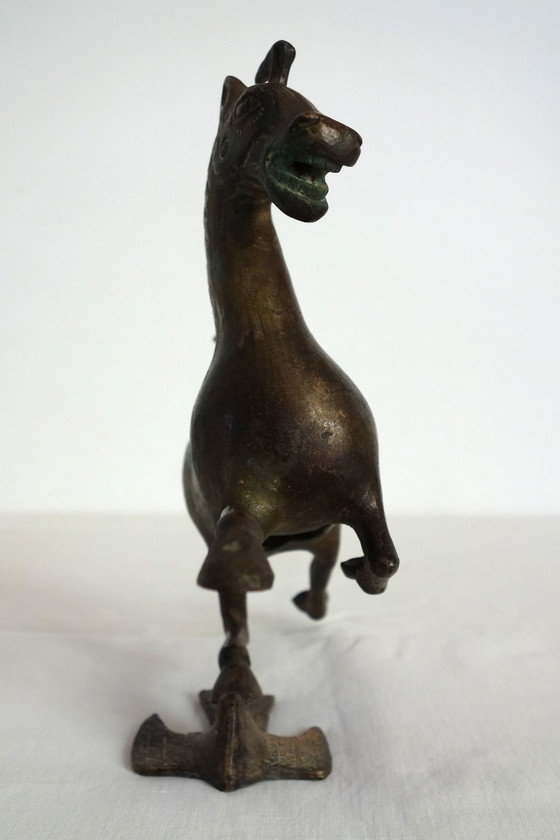 Image 1 of Bronze Ganzu horse statue, China