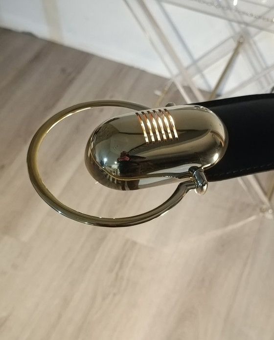 Image 1 of Cobra Leather Desk Lamp by Traso Milano 1988