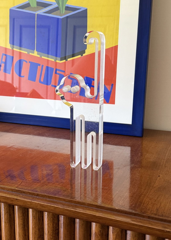 Image 1 of Silvio Russo, lucite monkey sculpture, Guzzini Italy 1970s