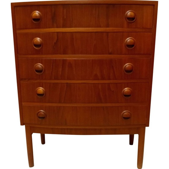 Image 1 of Vintage teak chest of drawers by Kai Kristiansen for Feldballes Mobelfabrik, 1960.