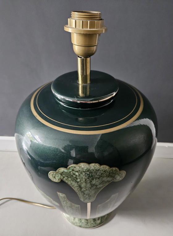 Image 1 of Porzellan-Tischlampe im Art-déco-Stil von Louis Drimmer
