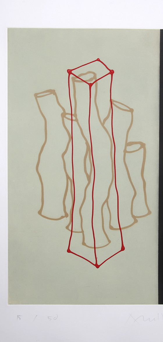 Image 1 of Merz, Albert - sin título (15/50) - grabado en color / técnica mixta - firmado a mano