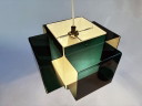 Lampada a sospensione Space Age • Acrilico bicolore • 1970