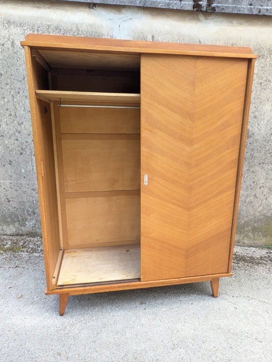 Image 1 of Vintage kledingkast met schuifdeuren, Frankrijk, 1950