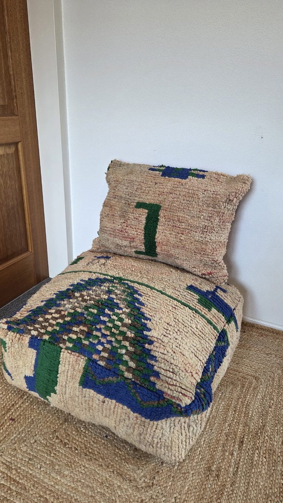 Image 1 of Moroccan pouf set handmade in Morocco