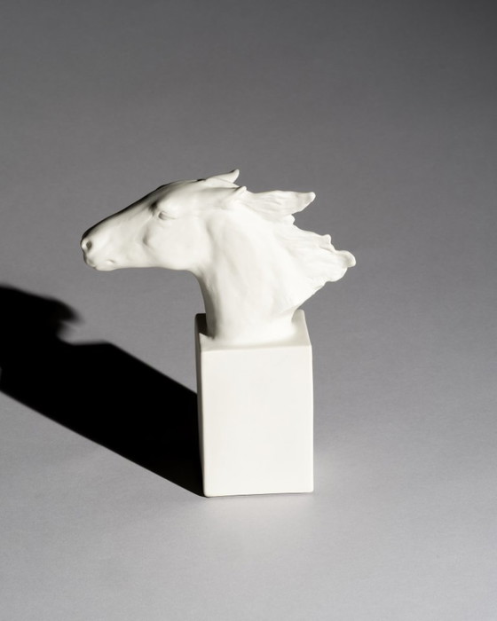 Image 1 of Albert Hinnrich Hussmann Rosenthal Hannibal Equestrian Porcelain Sculpture 1609