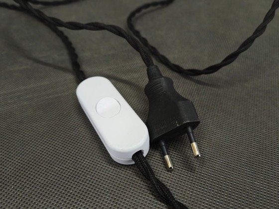 Image 1 of Mid Century Maple Table Lamp Tripod Base ULUV Style, 1960s