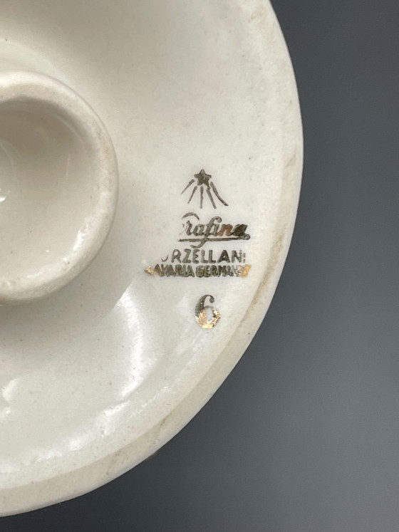 Kerafina Bavaria Vaso in Porcellana con Decoro Dorato, Vintage – Vasi, Porcelain (photo 7 of 7)