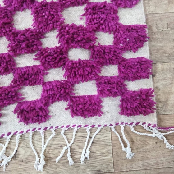 Image 1 of Berberteppich Rosa Moderner Stil – Handgewebte Wolle (276×200 cm)