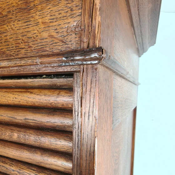 Notarschrank/Archivschrank mit Rolldeckel aus holländischer Eiche aus den 1930er Jahren – Aktenschränke, Wood (photo 8 of 12)