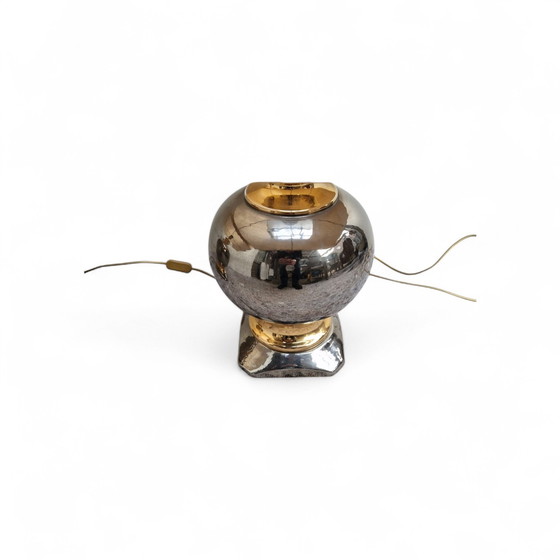 Image 1 of Dos lámparas de cerámica dorada, Italia, 1970