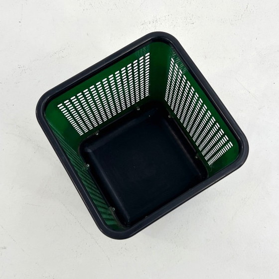 Image 1 of Poubelle perforée verte de Neolt, années 1980