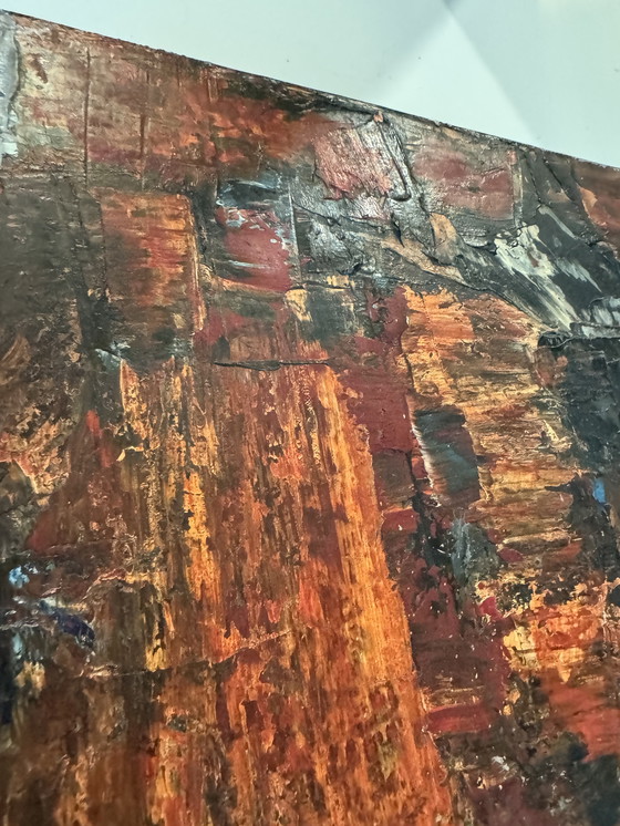 Image 1 of Tableau abstrait années 50