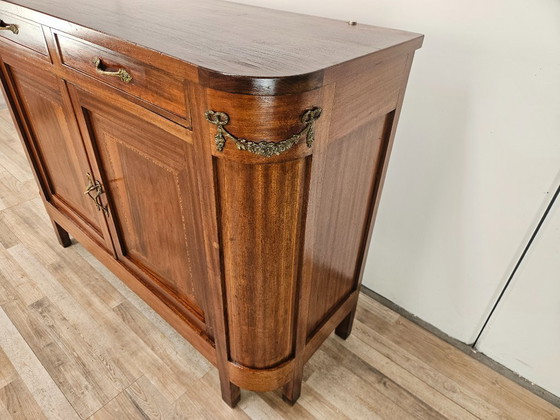 Image 1 of Early 20th century Art Nouveau sideboard with brass decorations