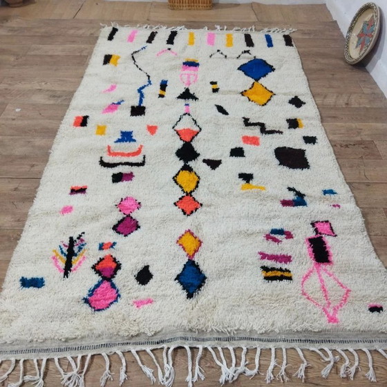 Image 1 of Berber-Azilal-Wollteppich – 100 % Naturwolle, handgefertigt (260 × 150 cm)