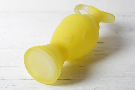 Mid-Century Glass Lemon Patterned Yellow Jug / Limoncello Carafe / Italy / 1980s – Glass & Decanter (photo 4 of 11)