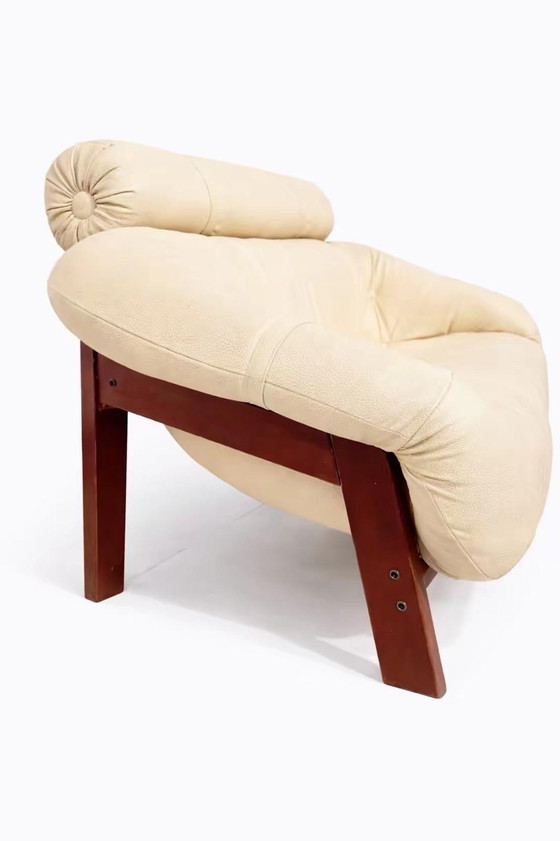 Image 1 of Moveis Corazza Leder Sofa 2 Sitzer ähnlich wie Percival Lafer