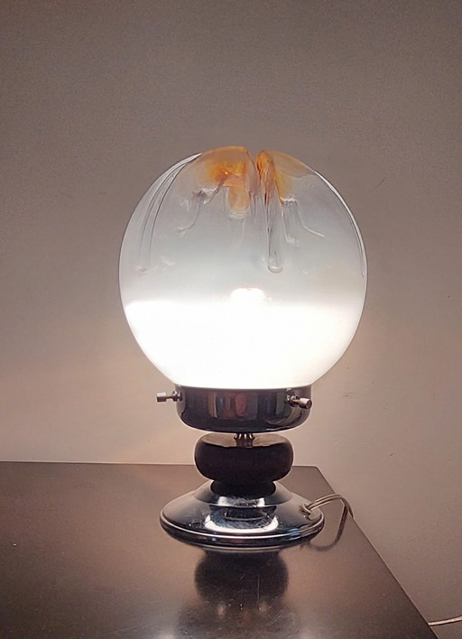 Lámpara de mesa espacial de mediados de siglo diseñada por Toni Zuccheri para Mazzega