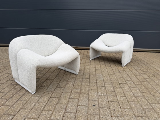 Image 1 of 2x Artifort F598 Groovy Armchairs in Mint Condition! Pierre Paulin