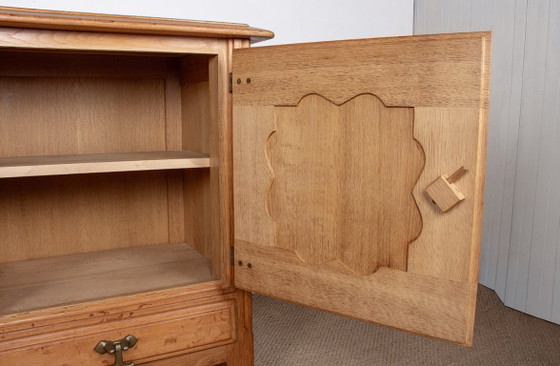 Image 1 of Very large French sideboard in solid oak by Guillerme and Chambron for Your Home 1960.
