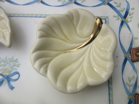 Image 1 of 3 Verceram Art Deco ceramic set of  serving trays signed and numbered 