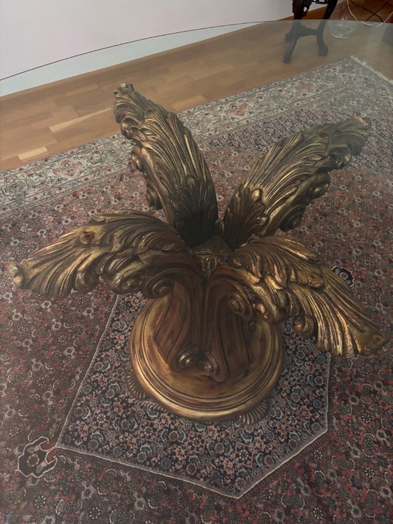 Image 1 of Table ovale exclusive en verre avec 6 fauteuils