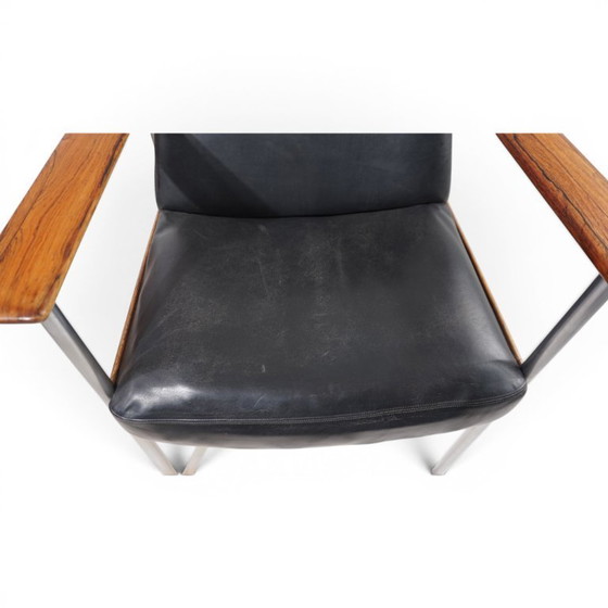 Image 1 of Leren fauteuil van Sven Ivar Dysthe voor Dokka Møbler, 1960