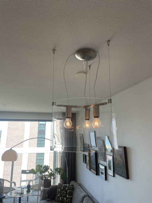 Lampada a sospensione Prandina CPL S7 Design – Vetro trasparente e acciaio spazzolato – hanglampen, Glass (photo 2 of 5)