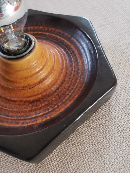 Original Fat Lava Keramik Wandlampe 70er