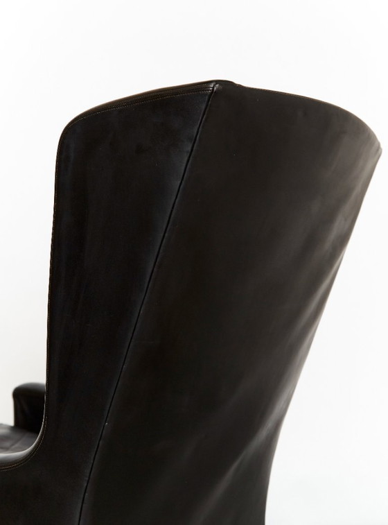 Image 1 of Sedia e poggiapiedi wingback vintage di Rudolf Glatzel per Kill International, 1960