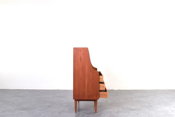 Image 1 of Segretaria danese in teak di metà secolo realizzata da Gunnar Nielsen per Tibergaard, anni '60.