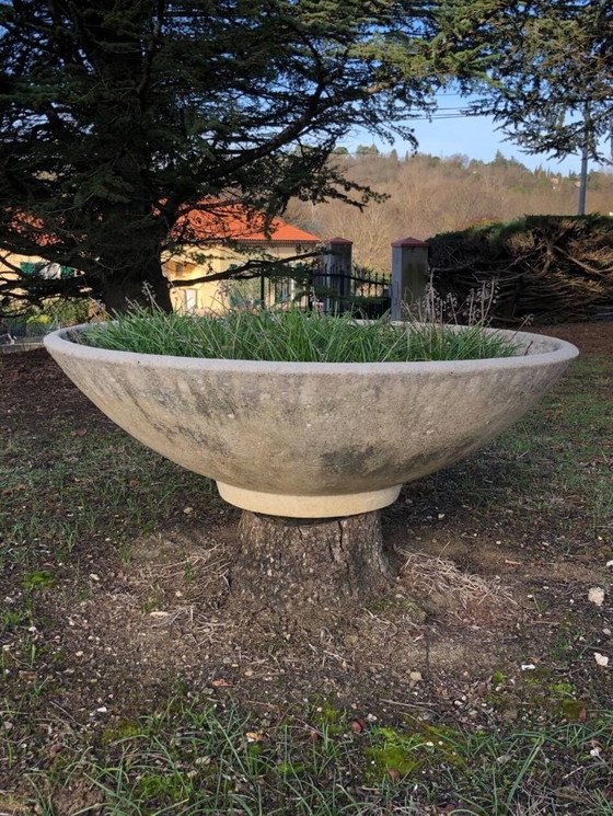Image 1 of Jardinière ronde en ciment