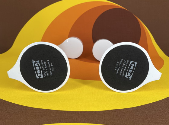 Image 1 of 2x Bougeoir Vintage IKEA 'Jatteviktig' Design Monica Mulder 1990