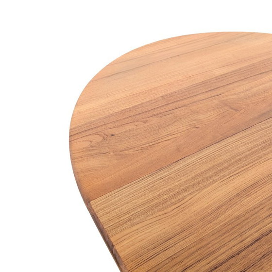 Midcentury Teak Round Vintage Dining Table Danish Design 1960 – Wood (photo 9 of 9)