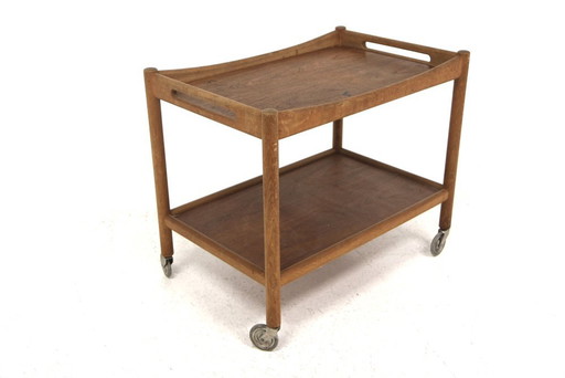Carrello bar scandinavo AT-45 di Hans J Wegner per Andreas Tuck, Danimarca, anni '50