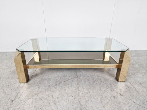 Table basse en or Belgochrom, 1970