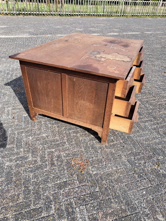 Scrivania doppia vintage in legno con cassetti originali – Scrivanie, Wood (photo 2 of 8)