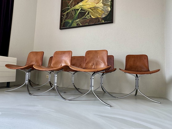 Image 1 of Vintage chairs PK9 PK 9 Poul Kjærholm Kjaerholm from EKC 8 pieces
