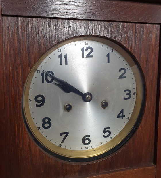 Image 1 of Vintage 1950s wall clock with manual regulator