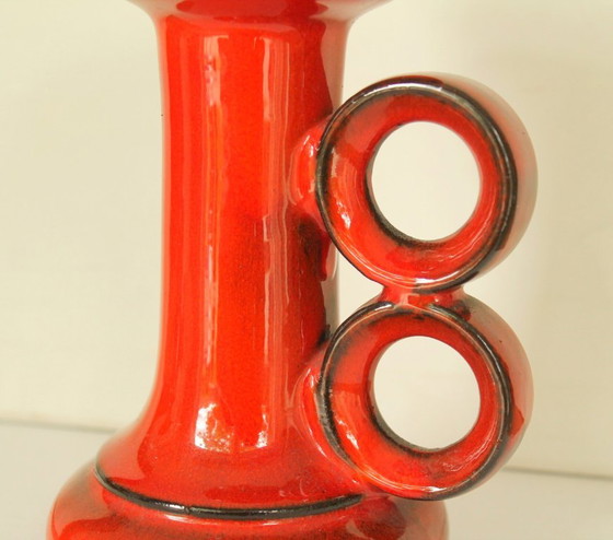 Set di candelabri vintage Goebel modello 'PAN', in ceramica rossa, anni '70. – Goebel - PAN, Portacandele (photo 10 of 14)