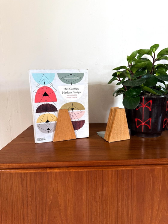 4x vintage oak bookends, Kai Kristiansen ‘60, Bookcases, Wood, Metal, Brown (photo 2 of 6)