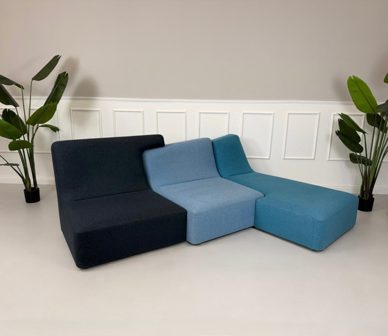 Image 1 of Ligne Roset Confluences Bank Luik Blauw