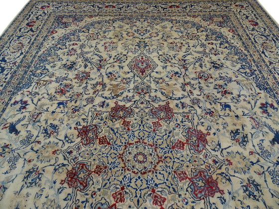 Image 1 of Tapis persan XXL Nain en soie - 495 x 337 cm - Noué à la main