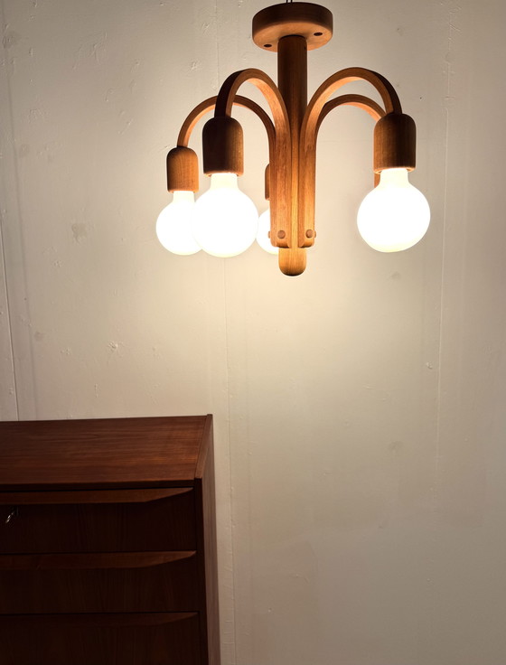 Image 1 of Vintage teakhouten plagonnière ‘Candela’, Domus ‘80