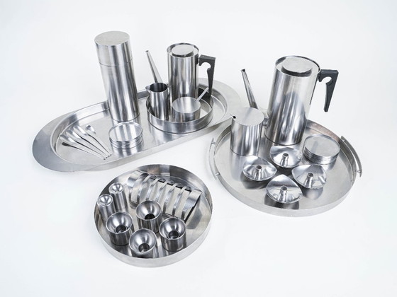 Image 1 of Serving set, Danish design, 1960s, designer: Arne Jacobsen, manufacturer: Stelton