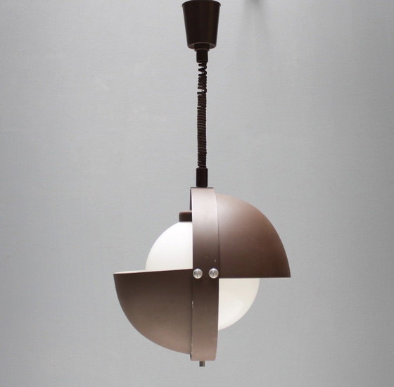 Image 1 of Vintage Brown Dijkstra Eclips Pendant Lamp Spaceage